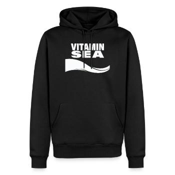 VITAMIN SEA - Männer Premium Bio Hoodie - Schwarz - Vorne - Nico (187cm)
