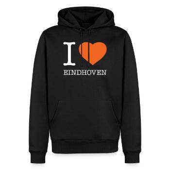 I LOVE EINDHOVEN - Männer Premium Bio Hoodie - Schwarz - Vorne - Nico (187cm)