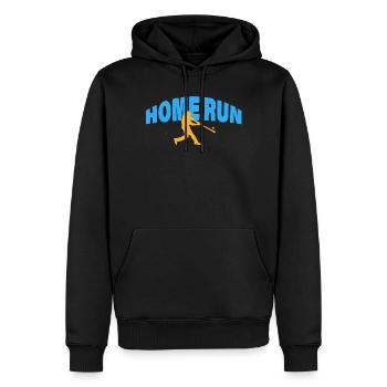 HOME RUN - Männer Premium Bio Hoodie - Schwarz - Vorne - Nico (187cm)