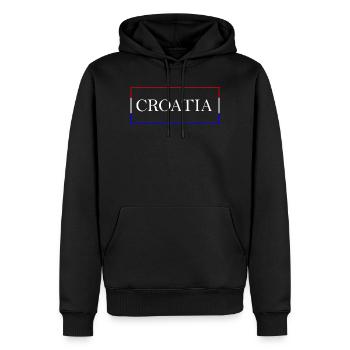 Croatia Design Kroatien - Männer Premium Bio Hoodie - Schwarz - Vorne - Nico (187cm)