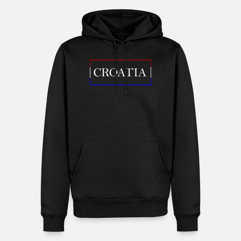 Croatie Design Kroatien - Sweat à capuche Premium bio Homme - noir
