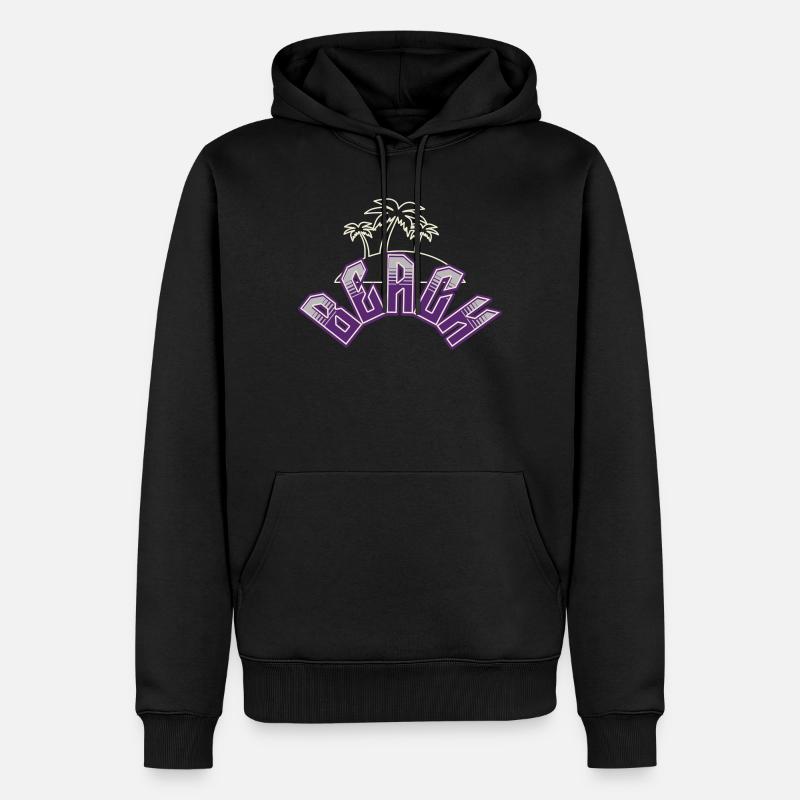 Beach - Männer Premium Bio Hoodie - Schwarz