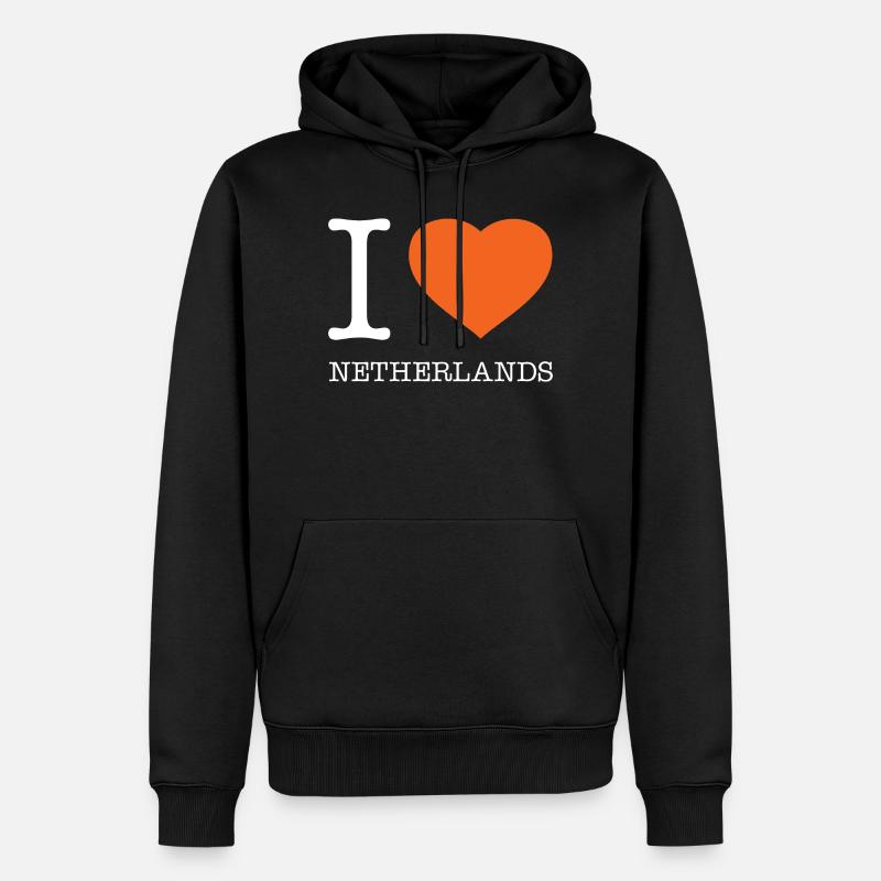 J’ADORE LES PAYS-BAS - Sweat à capuche Premium bio Homme - noir