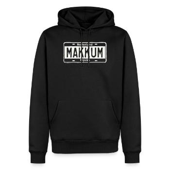 T-Shirt Makkum Sweat à capuche Ijsselmeer Friesland - Sweat à capuche Premium bio Homme - noir - Devant - Nico (187cm)