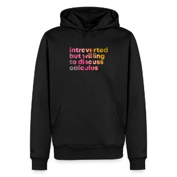 Calcul différentiel Calcul différentiel Calcul - Sweat à capuche Premium bio Homme - noir - Devant - Nico (187cm)