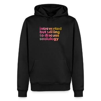 Sociologie Sociologie Sociologie - Sweat à capuche Premium bio Homme - noir - Devant - Nico (187cm)