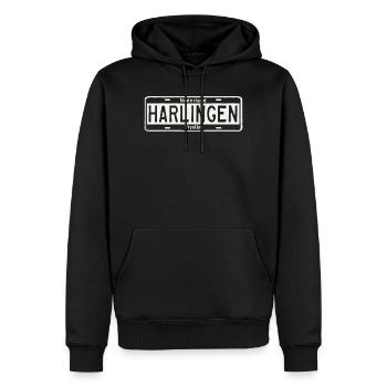 T-Shirt Harlingen Hoodie Ijsselmeer Holland - Männer Premium Bio Hoodie - Schwarz - Vorne - Nico (187cm)