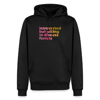 furet - Sweat à capuche Premium bio Homme - noir - Devant - Nico (187cm)