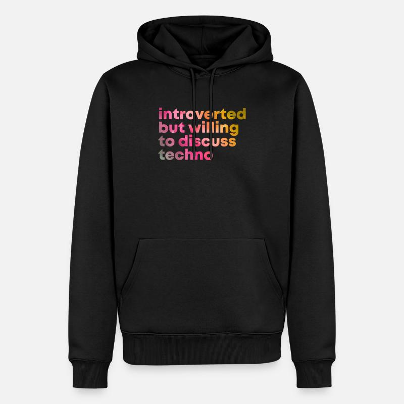 Techno Techno - Männer Premium Bio Hoodie - Schwarz