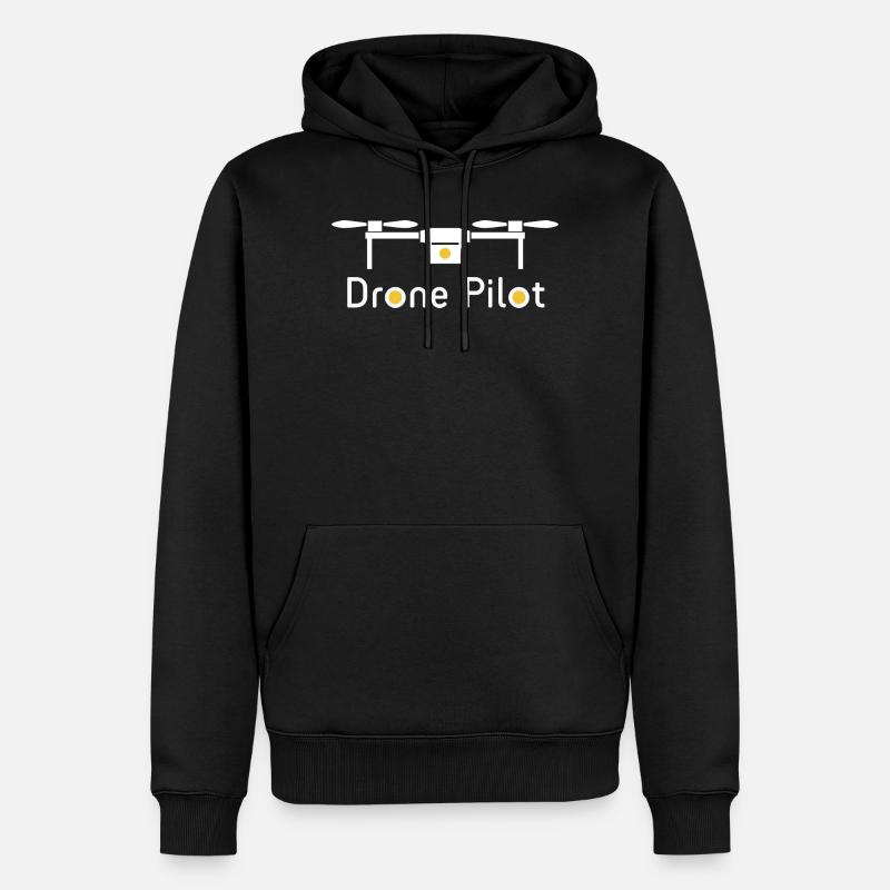 Drohnen-Pilot - Männer Premium Bio Hoodie - Schwarz