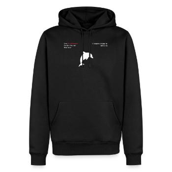Vaquita - Men’s Premium Organic Hoodie - black - Front - Nico (187cm)
