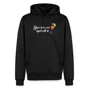 You see me aperollin’ - Männer Premium Bio Hoodie - Schwarz - Vorne - Nico (187cm)