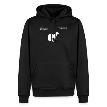 Furet - Sweat à capuche Premium bio Homme - noir - Devant - Nico (187cm)