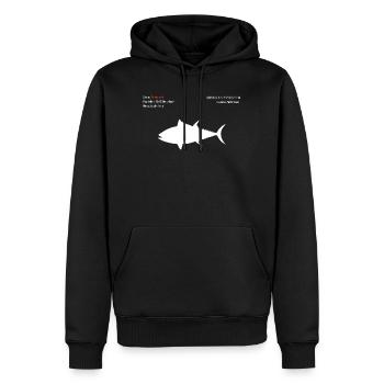 Thon - Sweat à capuche Premium bio Homme - noir - Devant - Nico (187cm)
