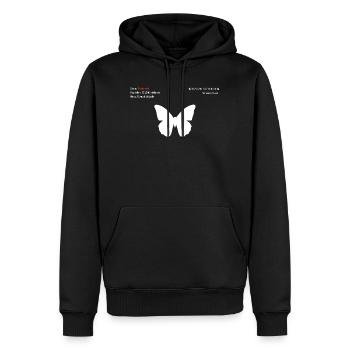 Butterfly - Men’s Premium Organic Hoodie - black - Front - Nico (187cm)