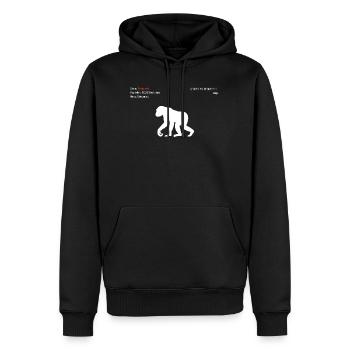 Schimpanse - Männer Premium Bio Hoodie - Schwarz - Vorne - Nico (187cm)