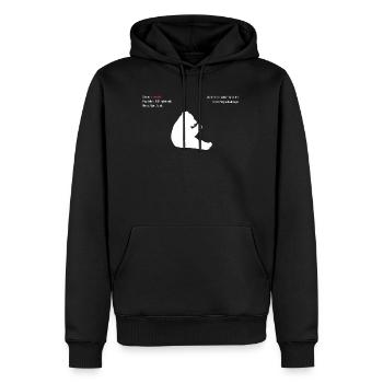 Panda - Männer Premium Bio Hoodie - Schwarz - Vorne - Nico (187cm)