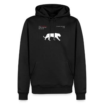 Tigre - Sweat à capuche Premium bio Homme - noir - Devant - Nico (187cm)