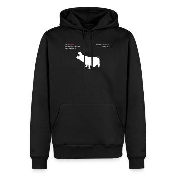 Hippopotame - Sweat à capuche Premium bio Homme - noir - Devant - Nico (187cm)
