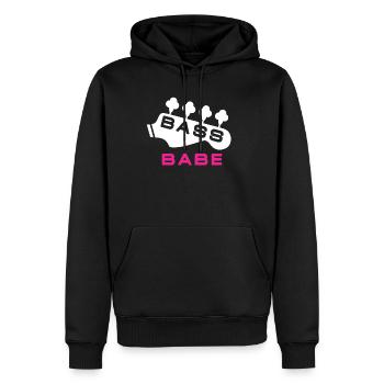 Bass Babe Pour Femme Bassiste - Sweat à capuche Premium bio Homme - noir - Devant - Nico (187cm)