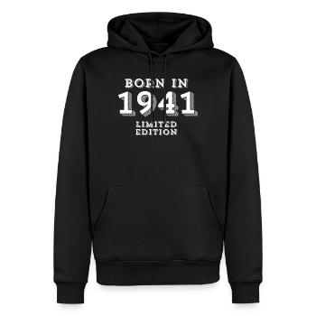 83 Jahre, Geburtsjahr, Geburtsdatum - Männer Premium Bio Hoodie - Schwarz - Vorne - Nico (187cm)