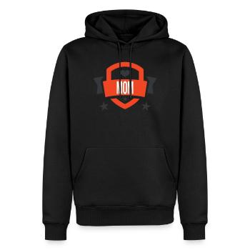 Maman d'Amour - Muttertag - Männer Premium Bio Hoodie - Schwarz - Vorne - Nico (187cm)