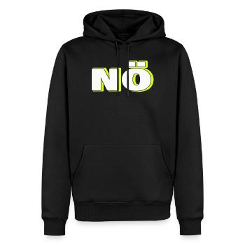 NÖ - Männer Premium Bio Hoodie - Schwarz - Vorne - Nico (187cm)