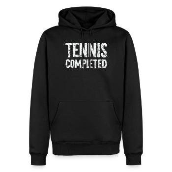 Chemise de tennis Sweat à capuche Tennis Terminé - Sweat à capuche Premium bio Homme - noir - Devant - Nico (187cm)