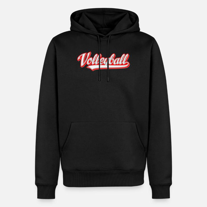 Volley-ball - Sweat à capuche Premium bio Homme - noir