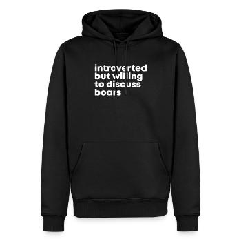 Sanglier Sanglier Sanglier - Sweat à capuche Premium bio Homme - noir - Devant - Nico (187cm)