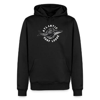 Atlantic Surf Lodge - Sweat à capuche Premium bio Homme - noir - Devant - Nico (187cm)