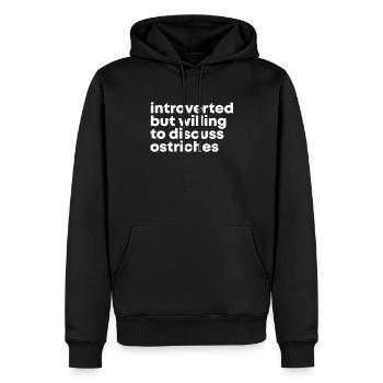 Strauß - Männer Premium Bio Hoodie - Schwarz - Vorne - Nico (187cm)