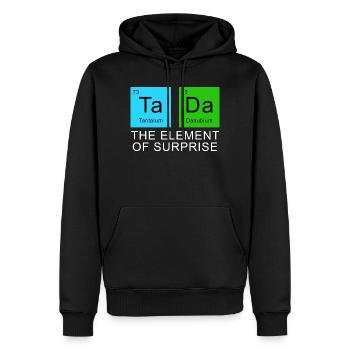 The Element Of Surprise - Men’s Premium Organic Hoodie - black - Front - Nico (187cm)