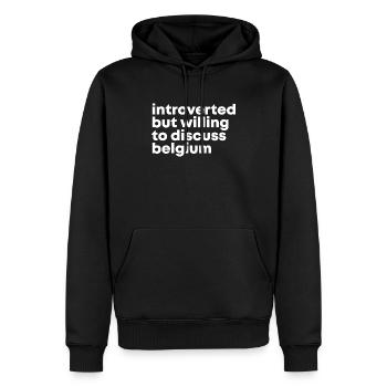 Belgien Belgien Belgien - Männer Premium Bio Hoodie - Schwarz - Vorne - Nico (187cm)