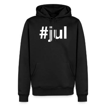 JUL Christmas Hashtag - Männer Premium Bio Hoodie - Schwarz - Vorne - Nico (187cm)