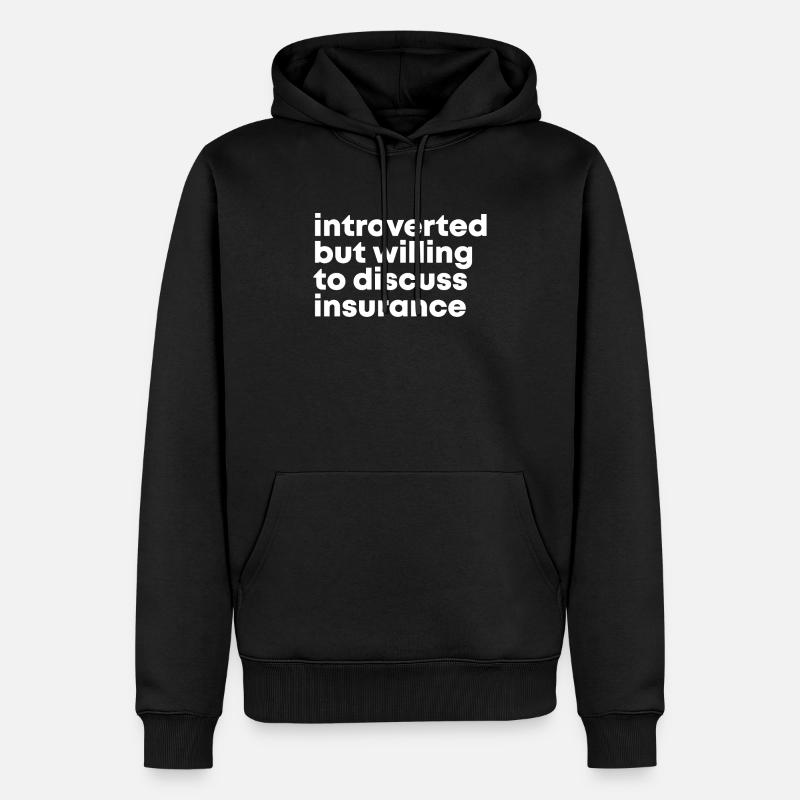 Versicherung - Männer Premium Bio Hoodie - Schwarz