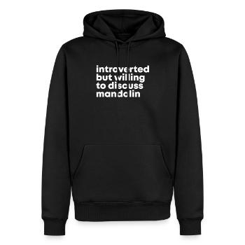 Mandoline - Männer Premium Bio Hoodie - Schwarz - Vorne - Nico (187cm)