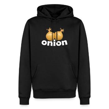 OIGNON - Sweat à capuche Premium bio Homme - noir - Devant - Nico (187cm)