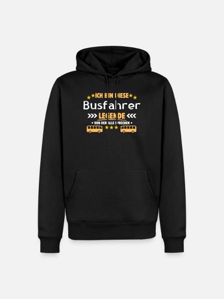 Busfahrer Legende - Männer Premium Bio Hoodie - Schwarz