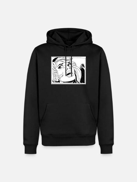 34 Fille - Sweat à capuche Premium bio Homme - noir