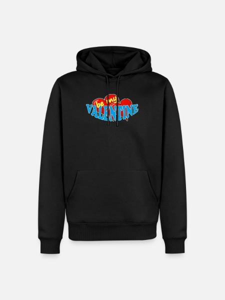 VALENTINE - Männer Premium Bio Hoodie - Schwarz