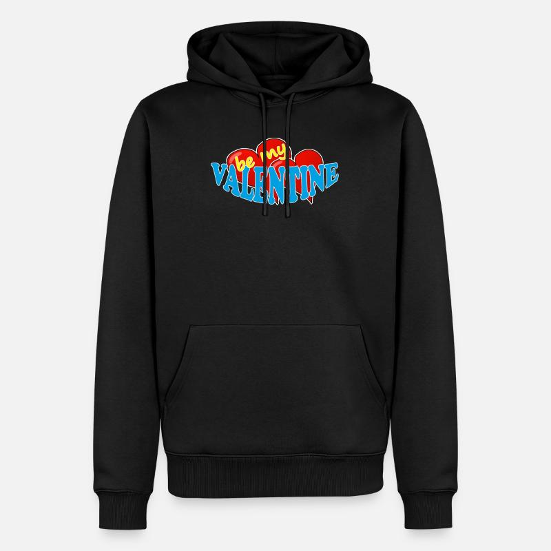 Valentine - Sweat à capuche Premium bio Homme - noir