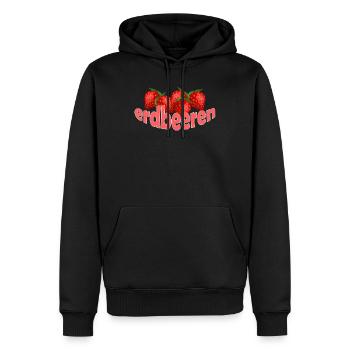 ERDBEEREN - Männer Premium Bio Hoodie - Schwarz - Vorne - Nico (187cm)