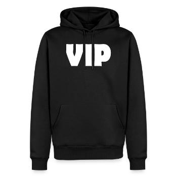 VIP - Sweat à capuche Premium bio Homme - noir - Devant - Nico (187cm)