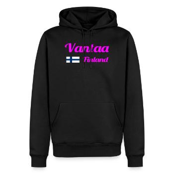Vantaa Finnland Drucken - Männer Premium Bio Hoodie - Schwarz - Vorne - Nico (187cm)