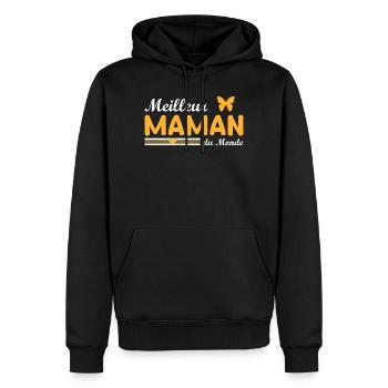 Best Mom In The World - Men’s Premium Organic Hoodie - black - Front - Nico (187cm)