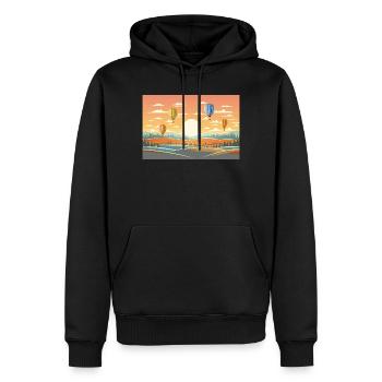 Heißluftballons - Männer Premium Bio Hoodie - Schwarz - Vorne - Nico (187cm)