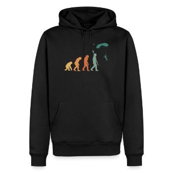 Evolution Retro Paragliding - Men’s Premium Organic Hoodie - black - Front - Nico (187cm)