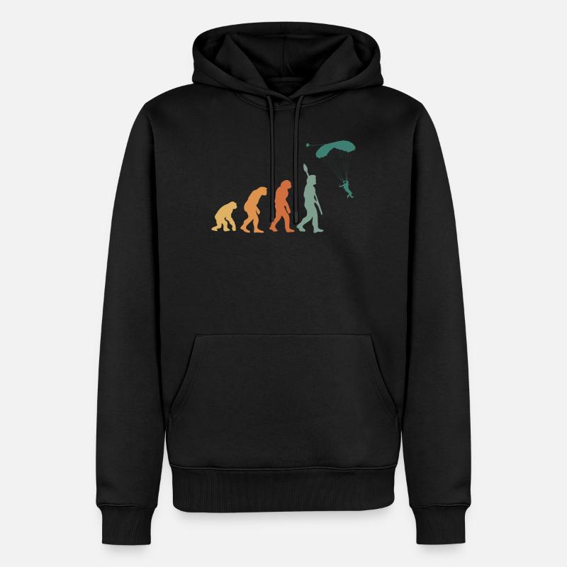 Parapente Evolution Retro - Sweat à capuche Premium bio Homme - noir