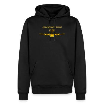 Pilote à l’ancienne C-130 - Sweat à capuche Premium bio Homme - noir - Devant - Nico (187cm)